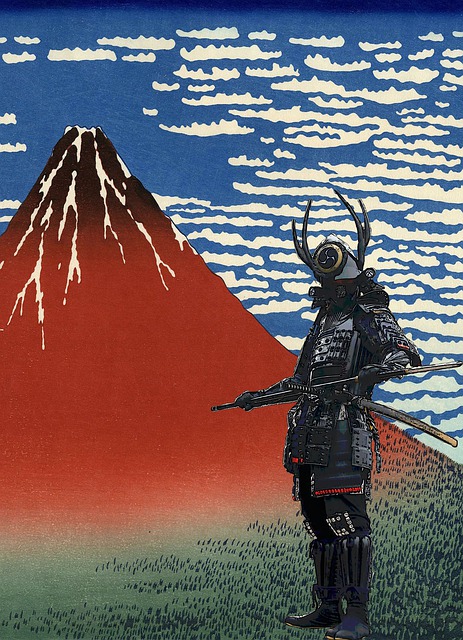 samurai oscuro e monte Fuji